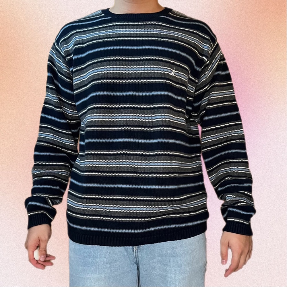 Striped Nautica Knit Sweater - Picture 1 of 5